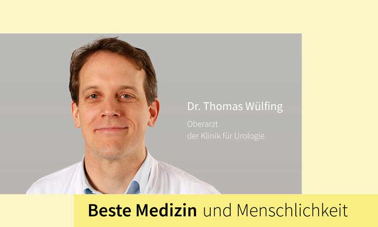 Dr. T. Wülfing Facharzt für Urologie, medikamentöse Tumortherapie, Therapie bösartiger Tumore des Harnleiters und Nierenbeckens